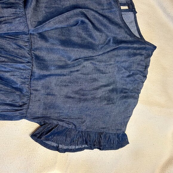 Cute layered dress. Very shimmery as it flows. Dark Navy. Size XXXL. (1023) - Picture 6 of 8